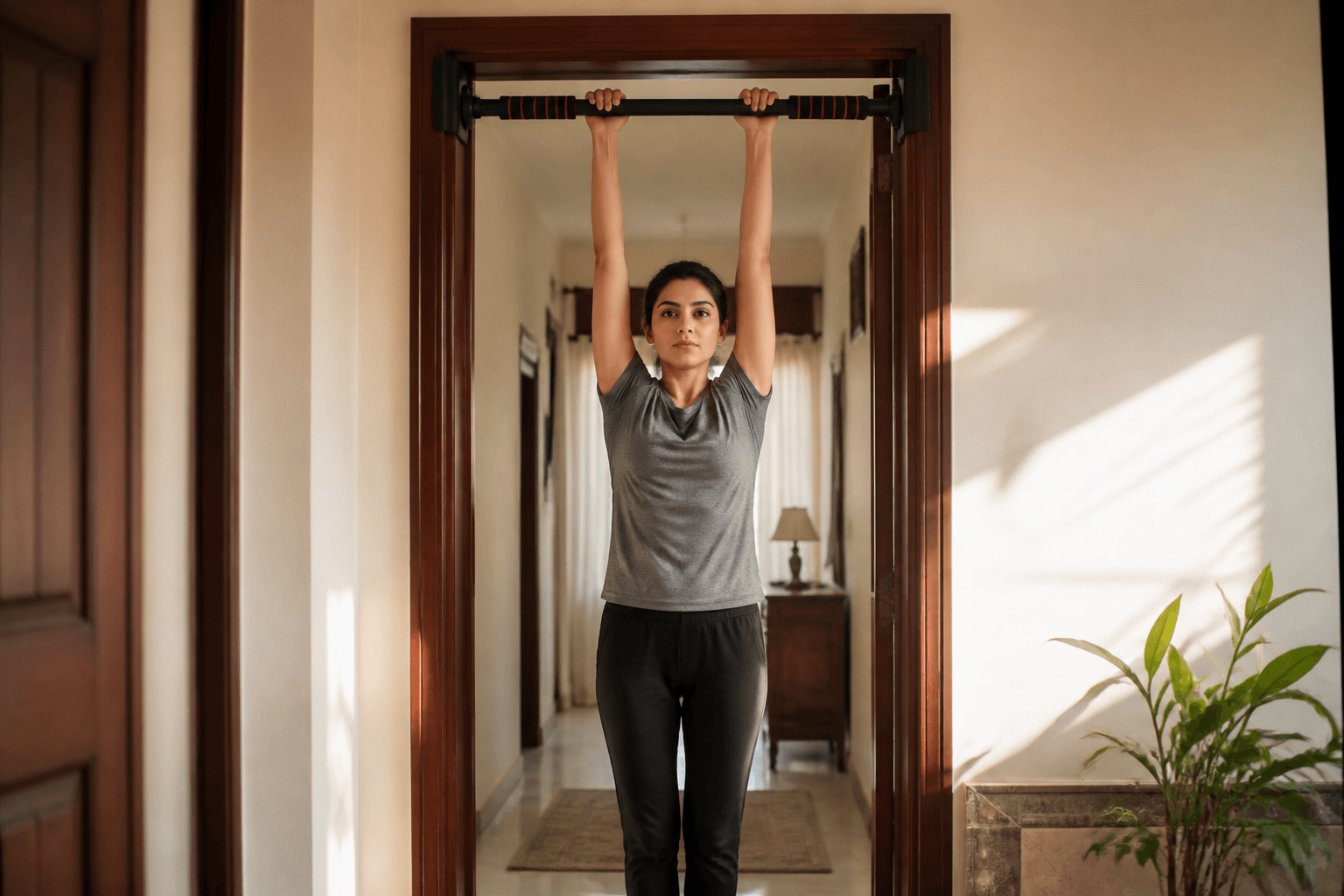Dead hang warm-up — Karachi home